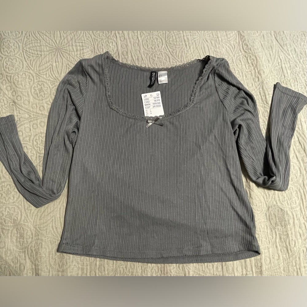 NWT H&M long sleeve crop top
